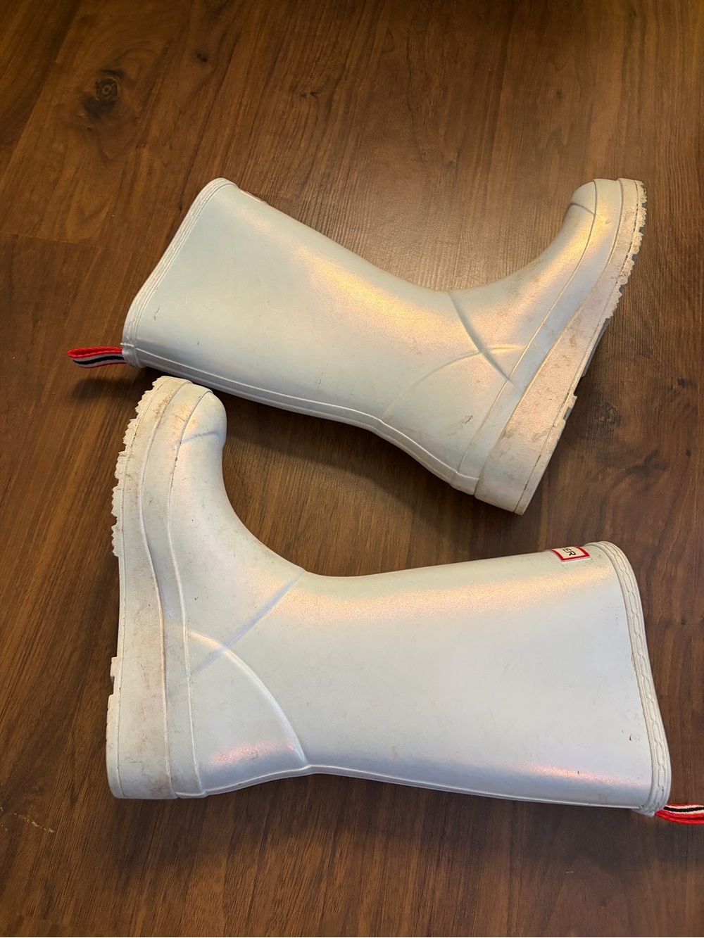 Hunter White Iridescent Rain Boots - Picture 5 of 6